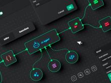 Graphic illustrating creation of an AI Agent system.